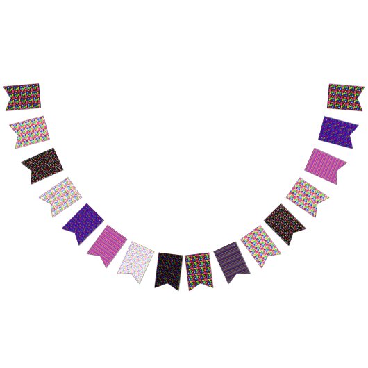 Hippie Daze Peace Signs and Flowers Boho Style Vlaggetjes (Alle)