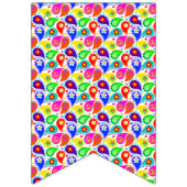 Hippie Daze Peace Signs and Flowers Boho Style Vlaggetjes (Tweede vlag)