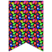 Hippie Daze Peace Signs and Flowers Boho Style Vlaggetjes (Eerste vlag)