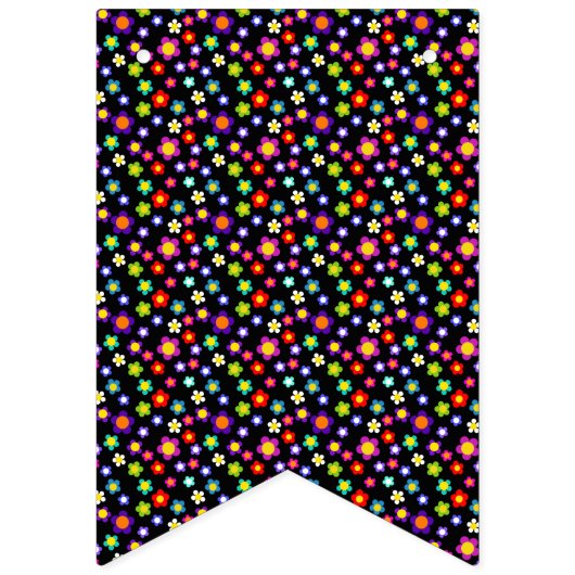 Hippie Daze Peace Signs and Flowers Boho Style Vlaggetjes (Derde vlag)