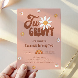 HIPPIE DAZE Twee Groovy 2e Verjaardag Kaart