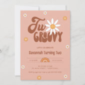 HIPPIE DAZE Twee Groovy 2e Verjaardag Kaart (Voorkant)