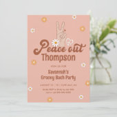 HIPPIE DAZE Vrede Uit Bachelorette Party Kaart (Staand voorkant)