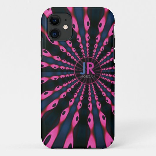 Hippie 'delica Funk Pink Blue Monogram Case-Mate iPhone Case (Achterkant)