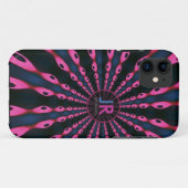 Hippie 'delica Funk Pink Blue Monogram Case-Mate iPhone Case (Achterkant (horizontaal))