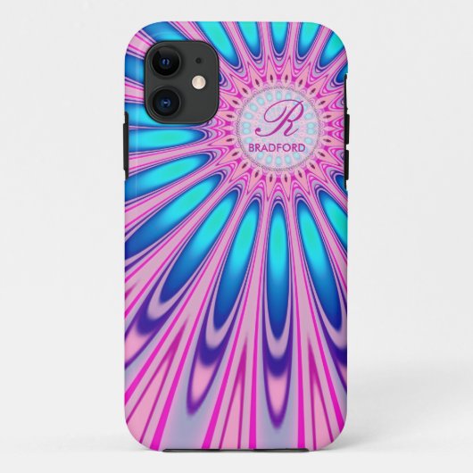 Hippie 'delica Pink Blue Tie Dye iPhone 5 Hoesje (Achterkant)