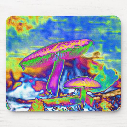 Hippie Dippie Trippy'Shrooms Mousepad Muismat (Voorkant)