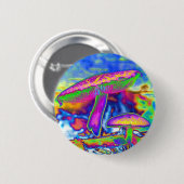 Hippie Dippie Trippy'Shrooms Pin Ronde Button 5,7 Cm (Voorkant /achterkant)