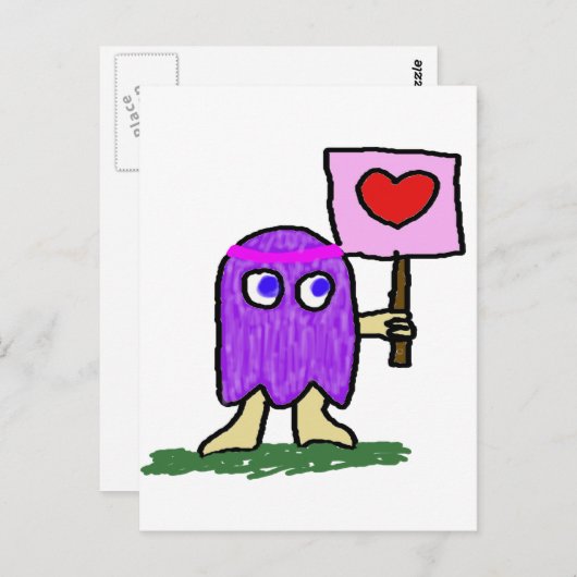 Hippie Dippy Love Briefkaart (Voorkant / Achterkant)