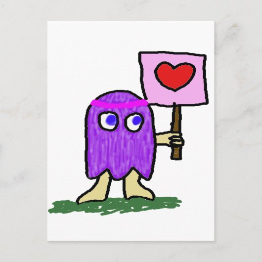 Hippie Dippy Love Briefkaart (Voorkant)