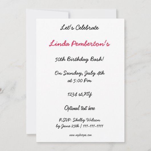 hippie disco retro party kaart (Achterkant)