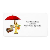 Hippie Dog wortelt vegetarische etiketten (Voorkant)