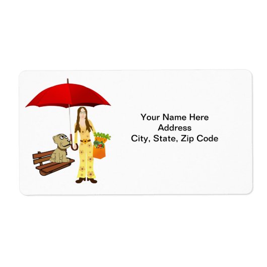 Hippie Dog wortelt vegetarische etiketten (Voorkant)