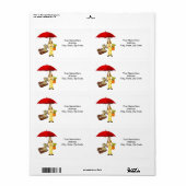 Hippie Dog wortelt vegetarische etiketten (Full Sheet)