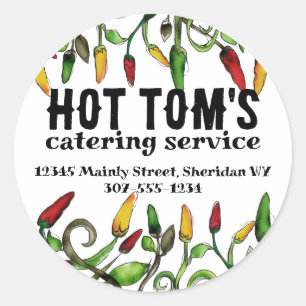 hippie doodle heet chili pepers cadeau label stick