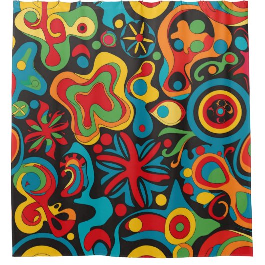 Hippie douchegordijn (Voorkant)