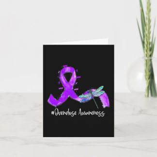 Hippie Dragonfly Paars Ribbon Overdosering Bewusth Kaart