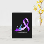 Hippie Dragonfly Paars Ribbon Overdosering Bewusth Kaart (Gele Bloem)