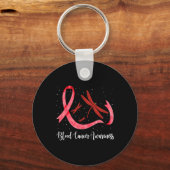 Hippie Dragonfly Red Ribbon Blood Cancer Awareness Sleutelhanger (Voorkant)
