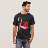 Hippie Dragonfly Red Ribbon Blood Cancer Awareness T-shirt (Voorkant volledig)