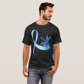 Hippie Dragonfly Ribbon Colon Cancer Awareness T-shirt (Voorkant volledig)