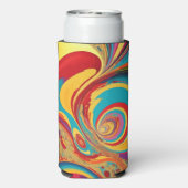 Hippie Dreams 1960s Flowing Fluid Art Seltzer Blikjeskoeler (Seltzer Achterkant)