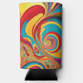 Hippie Dreams 1960s Flowing Fluid Art Seltzer Blikjeskoeler
