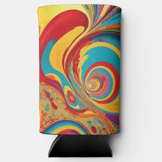 Hippie Dreams 1960s Flowing Fluid Art Seltzer Blikjeskoeler