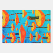 Hippie dromerige retro vibe betoverende paddenstoe inpakpapier vel (Voorkant 2)