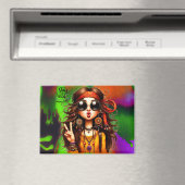 Hippie eigenzinnige meisje maan kind magneet (Insitu (Vaatwasser))