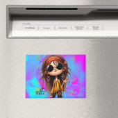 Hippie eigenzinnige meisje stroom magneet (Insitu (Vaatwasser))