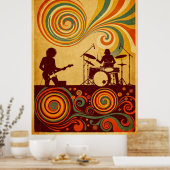 Hippie Era 70s Psychedelic Festival Poster – Retro (Keuken)