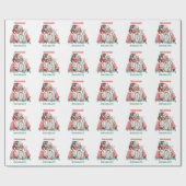 Hippie Feestdagen Kerstkerst-roovy Santa Claus Cadeaupapier (Vlak)