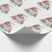 Hippie Feestdagen Kerstkerst-roovy Santa Claus Cadeaupapier (Hoek)