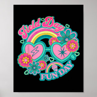 Hippie Field Day Fun Day voor docenten AMP; Kinder Poster