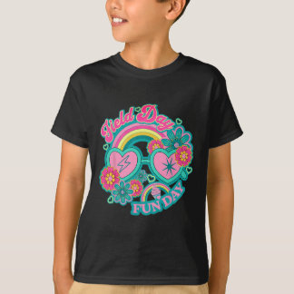 Hippie Field Day Fun Day voor docenten AMP; Kinder T-shirt
