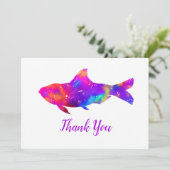 Hippie Fish Bedankkaart (Staand voorkant)