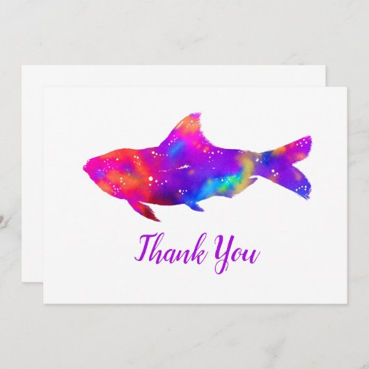 Hippie Fish Bedankkaart (Voorkant / Achterkant)