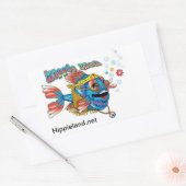 Hippie Fish Rechthoekige Sticker (Envelop)