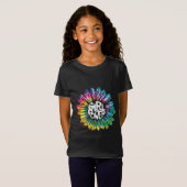 Hippie Fleur Kinderen Girl Power T-shirt (Voorkant volledig)