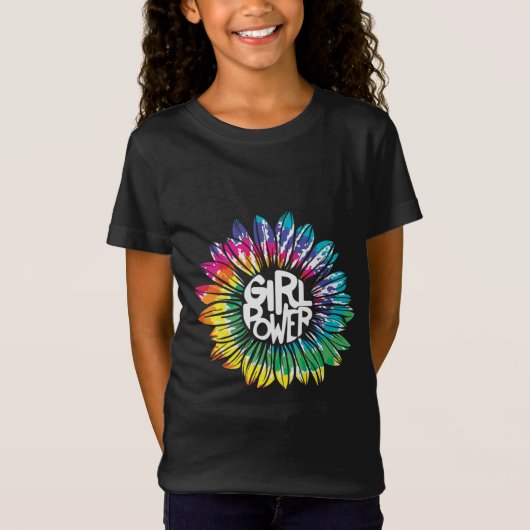 Hippie Fleur Kinderen Girl Power T-shirt (Voorkant)