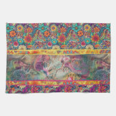 Hippie Floral Fantasy Keuken Handdoek (Horizontaal)