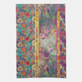 Hippie Floral Fantasy Keuken Handdoek (Verticaal)