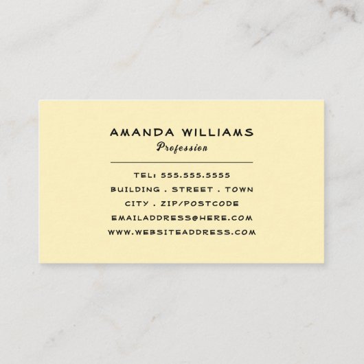 Hippie Floral Lijst, Floral Visitekaartje (Achterkant)