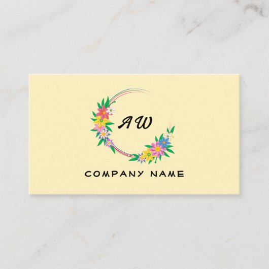 Hippie Floral Lijst, Floral Visitekaartje (Voorkant)