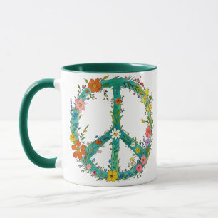 Hippie Floral Vredesteken Mok