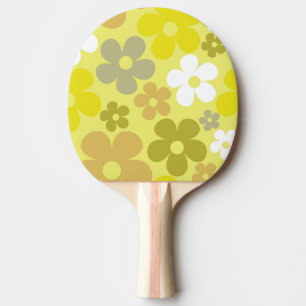 Hippie Floral Yellow Pastel Flower Seamless Patter Tafeltennisbatje