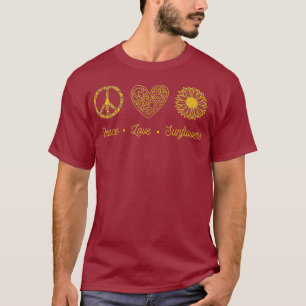 Hippie Florist Gift Yellow Flower Art Sunshine T-shirt
