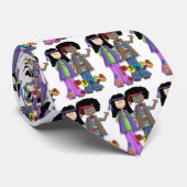 Hippie Flower Children Sixties Stropdas (Opgerold)