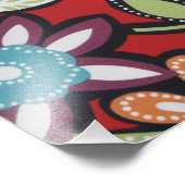 hippie flower energieafdruk foto afdruk (Hoek)